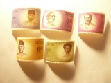 Set Timbre Indonezia 1961 si 1962 Personalitati , 5 valori