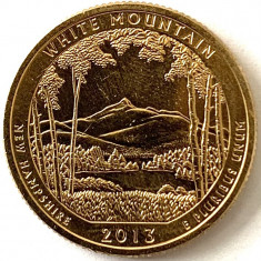 AMERICA QUARTER 1/4 DOLLAR 2013 LITERA S.(White Mountain - New Hampshire.)