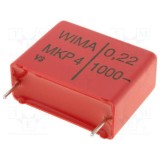 C Poli 220nF/1000Vdc MKP4 Wima