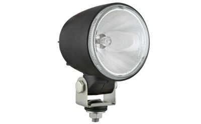 Proiector auto Wesem 12/24V bec H3, 84x90mm sticla alba carcasa de plastic neagra rotunde , cu lumina de drum , 1 buc. foto