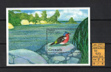 Timbre Caraibe, Grenada, 1995 | Cinteză - Păsări, Animale | Coliţă MNH | aph, Fauna, Nestampilat