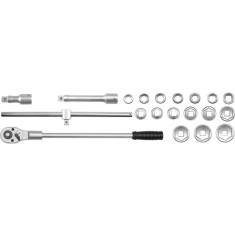 Set chei tubulare hexagonale 3 4 , 21 piese