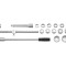 Set chei tubulare hexagonale 3 4 , 21 piese