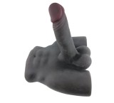 Masturbator cu Penis Flexibil si Anus, TPE Realist, Negru, 3.3 kg