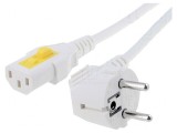 Cablu Alimentare 3m Alb CEE 7/7 la IEC C13