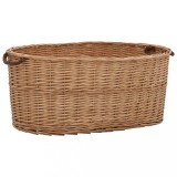 Cos lemne foc cu manere de transport natural 78x54x34 cm salcie GartenMobel Dekor, vidaXL