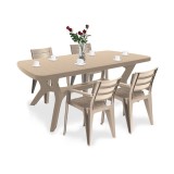 Cumpara ieftin Set mobilier de grădină Juliemore 4+1, culoare cappuccino