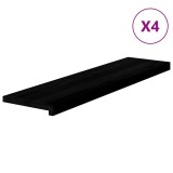 Cumpara ieftin Trepte de scara 4 buc maro-negru lemn masiv de stejar