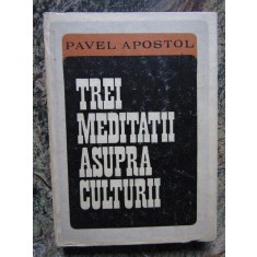 TREI MEDITATII ASUPRA CULTURII URMATE DE NCERCARI FILOSOFICE-PAVEL APOSTOL