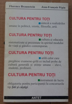 (C504) FLORENCE BRAUNSTEIN SI JEAN-FRANCOIS PEPIN - CULTURA PENTRU TOTI foto