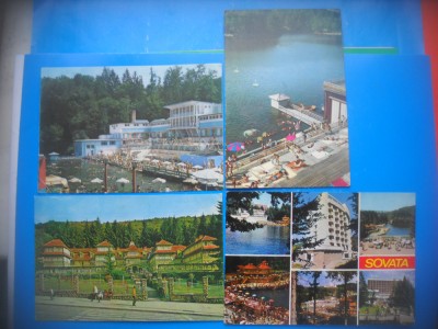 HOPCT LOT 3650 - 4 CARTI POSTALE-SOVATA - JUD MURES-CIRCULATE foto
