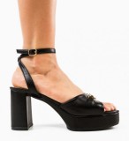 Cumpara ieftin Sandale cu toc Merab Negre
