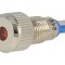 Lampă LED plată portocalie 24VDC &Oslash;8mm IP67 alamă