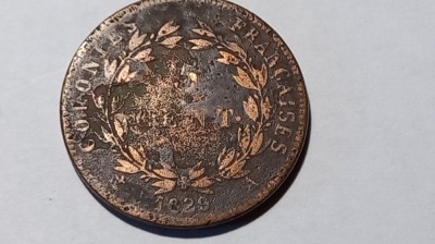 MONEDA 5 CENTI 1829 - FRANTA COLONII - CAROL X foto