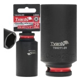 Cheie tubulara de impact lunga in 6 puncte 1 / 2&quot;, 29 mm, Cr-Mo, Tvardy T00211-29