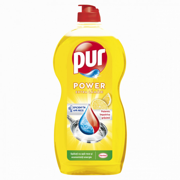 Detergent Lichid Pentru Vase, Pur, Duo Power Lemon, 1.2 L