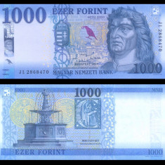 UNGARIA █ bancnota █ 1000 Forint █ 2023 █ P-203d █ UNC █ necirculata