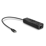 Lindy Hub USB 3.1 Type-C, USB-A + RJ45 &quot;LY-43249&quot; (timbru verde 0.18 lei)