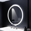 Oglinda LED Rotunda, 70cm, Celeste MotionGlow Marcello, Sistem Dezaburire, Ceas &amp; Termometru, Dimabila ModernLight Concept