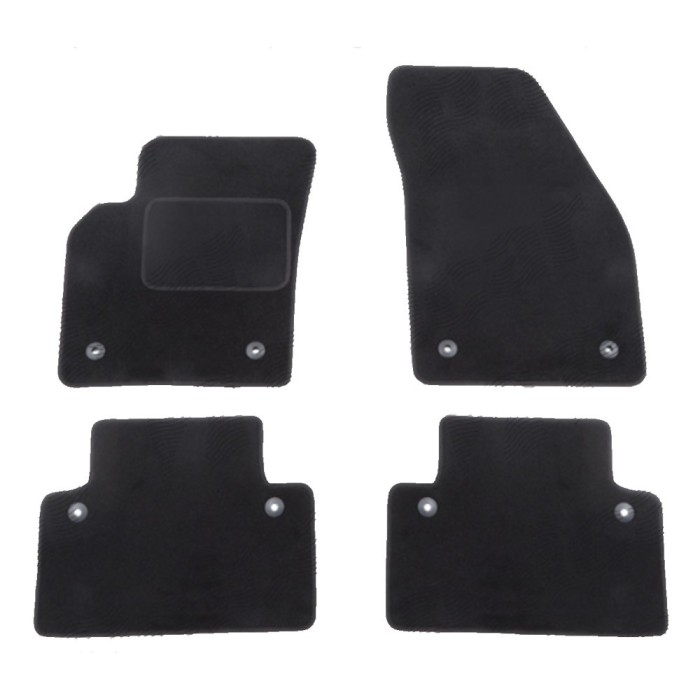 Set covorase auto mocheta Velor VOLVO S40 (MS/MW), 10.2003-05.2012, negru,
