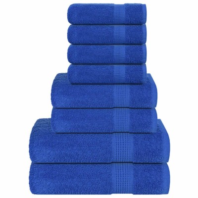 Set prosoape 8 buc Albastru 360 g/m&amp;sup2; 100% bumbac foto