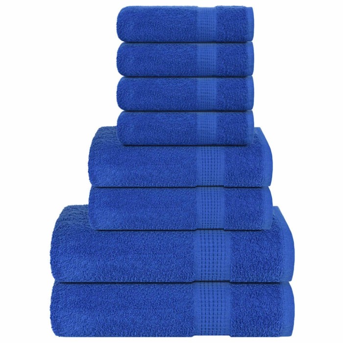 Set prosoape 8 buc Albastru 360 g/m&sup2; 100% bumbac