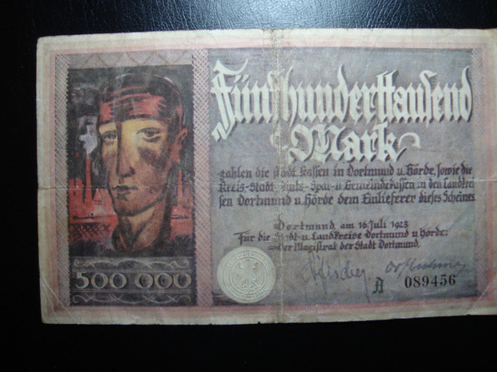 GERMANIA / DORTMUND 500.000 MARKS 1922