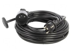 Prelungitor 20m Negru 10A 3x1mm2