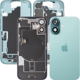 Capac Baterie Apple iPhone 16, Cu Carcasa Mijloc, Full Parts, Verde (Teal), Swap
