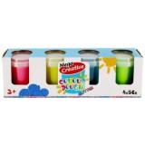 Plastilina Mega Creative Colour Dough Glitter 471258, 4x56g, roz, bleu, galben, verde, +3 ani, set 4 culori