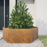 VidaXL Jardinieră de grădină 138x120x45 cm oțel de intemperii