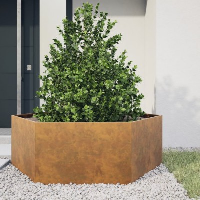 vidaXL Jardinieră de grădină 138x120x45 cm oțel de intemperii foto