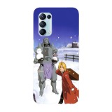 Husa compatibila cu Oppo A55, Viceversa, model Snow Fight Full Metal Alchemists, Silicon, TPU, Transparent, Carcasa