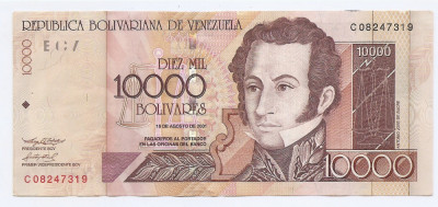 Venezuela 10.000 de bolivare 16.08.2001 - C08247319, P-85b foto