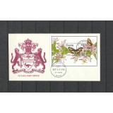 GUYANA 1990 FAUNA INSECTE FLUTURI FDC