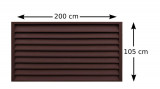 Gard metalic jaluzea Maro brun 200 cm / 105 cm Suruburi ascunse grosime 0.6 mm