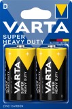 Baterie Varta R20, set 2 buc, zinc carbon Super Heavy Duty, tip D, Mono, 1.5V