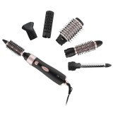 Cumpara ieftin Perie ondulatoare cu aer cald si ionizare ETA Fenite 5321 90010, black edition, 1000 W, 6 accesorii
