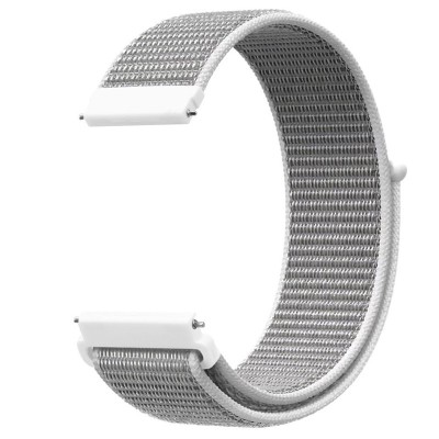 Curea material textil, compatibila Amazfit BIP 3, telescoape Quick Release, Light Gray foto