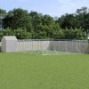 Padoc exterior vidaXL cu acoperiș, 10x10x2,5 m, oțel galvanizat, argintiu - Cusca/Tarc animale