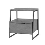 Cumpara ieftin Noptiera Johana Negru-Gri 45x40x50 cm