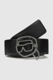 Karl Lagerfeld curea de piele cu două fețe culoarea bej, A4W33048