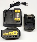 Cumpara ieftin Set 2 acumulatori 6Ah Vermark Starke + ancarcator Li-ion 24V