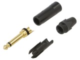 Conector NEUTRIK Jack 6,3mm Mono NP2X-B-D drept pentru cablu