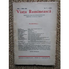 VIATA ROMANEASCA 1938 ANUL XXX NR 7-IULIE