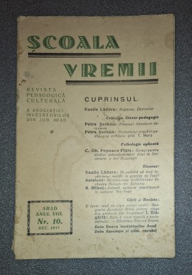 Revista Scoala Vremii nr.&amp;nbsp;10 dec. 1937 foto