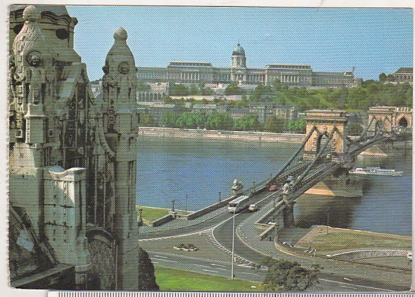 bnk cp Poduri - Ungaria - Budapesta - Podul cu lant - necirculata