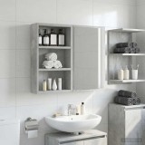 vidaXL Dulap de perete pentru baie cu raft Gri Beton 30 x 10 x 50 cm 889314