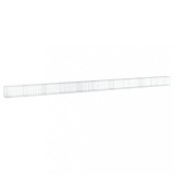 Cumpara ieftin Cos gabion cu capac, argintiu, 1000x50x50 cm, fier galvanizat