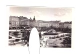 CP Cluj - Grupul statuar Matei Corvin, ocupatia maghiara, animata, circulata 1942, stare buna, Fotografie, Cluj Napoca